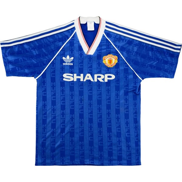 Authentic Camiseta Manchester United 3ª Retro 1988 1990 Azul